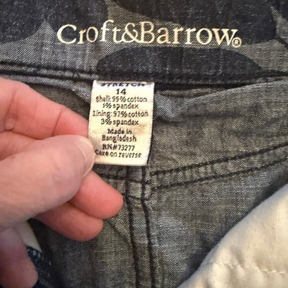 Croft & Barrow Blue Floral Mini Skirt, Size 14, Fun Casual Wear - Picture 8 of 8